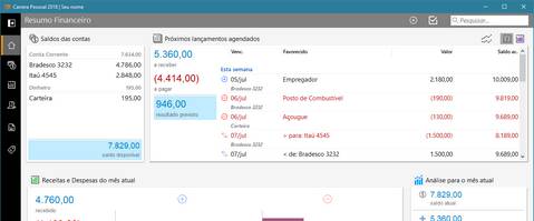 Gerenciar Contas e Lançamentos